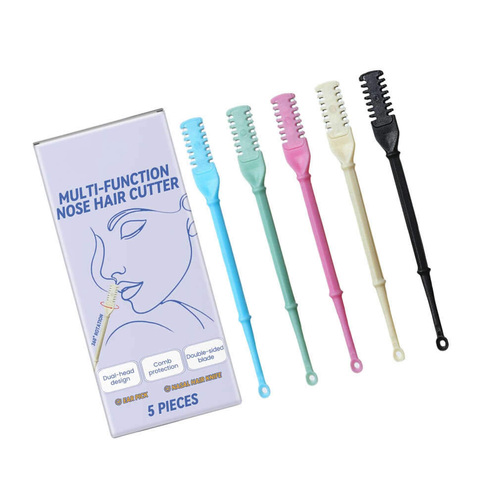 Multifunctional Nose Hair Trimmer with Ear Pick, Pack of 5