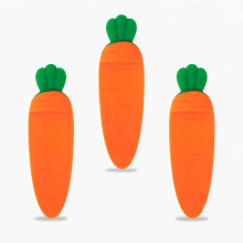 Gomme antistress a forma di carota, mini gomme 3D con materiale resistente, superficie liscia, dimensioni adatte a tutte le età, versatili e adatte