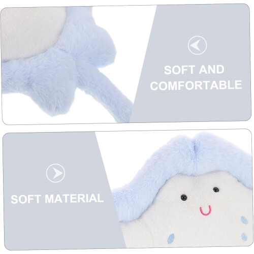 Stingrayshaped plush pillow for kids, bed rest, reading chair, backrest 1