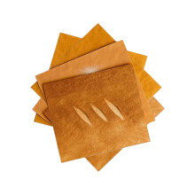 Bread Shaped Packaging Paper Oilproof Food Packaging 6 Pack