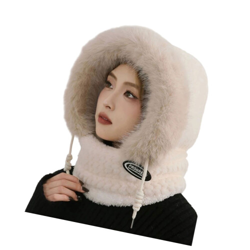Winddichte, mit Fleece gefütterte Radsport-Pullover-Mütze-Beige