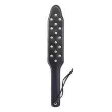 BDSM Paddle with Leather Erotic Spanking, Ergonomic Grip for Kinky Adult Bondage Role Play