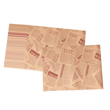 Paper Sheets for Food, Wrapping Paper for Sandwiches, Suitable for Hot Food and Snacks, 50 Newspaper Patterns