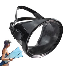Scuba Diving Mask with Tempered Glass Lens, AntiFog 180 Wide View Snorkeling Goggles Adjustable Strap