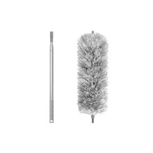 Thicker Stainless Steel Extension, Bendable Microfiber Heads, Washable Ultra-fine Fiber for Efficient Home and Office Cleaning (254cm Long)