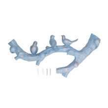 Vintage Resin Coat Rack, Bird Shaped Wall Hooks for Towels Robes Hats Jackets, Easy Installation Unique Branch Design for Home Kitchen Patio Shop