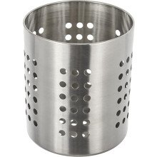 Stainless Steel Utensil Organizer for Kitchen Tools, Round Utensil Holder with Drainage Holes for Quick Drying, Oxidation Resistant and Dishwasher Saf