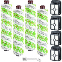 CrossWave Pet Pro reservdelar, dammsugsfilter för högkvalitativ luft, trasselfria borstrullar för optimal rengöring (2460 borstrullar, 1866)