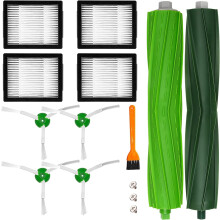 Kit de mantenimiento para aspiradora robot, cepillo de goma multisuperficie para una limpieza versátil, filtros de alta eficiencia para la