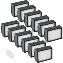 Brosse de nettoyage incluse, filtre de rechange pour aspirateurs iRobot Roomba série e/i, lot de 12 filtres haute efficacité pour une performance