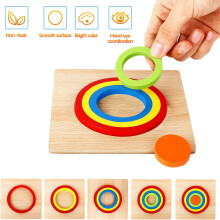 Classificador de Formas de Madeira para Crianças, Brinquedo Montessori com Cores Vibrantes e Construção Sólida, que Aprimora a Coordenação