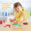 Ξύλινο σετ παζλ για πρόωρη μάθηση, παιχνίδι Montessori σε σχήμα ζώου, φωτεινά, ζωντανά 6