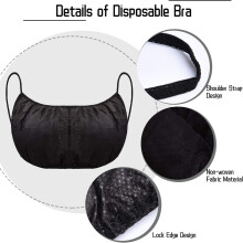 Wegwerpbeha's voor vrouwen, rugloze spraytanbeha van ademende non-woven stof, wegwerpbeha voor spa- en salons met verstelbare elastische bandjes.