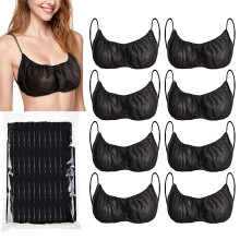 Adjustable Fit Disposable Nonwoven Bras, Soft Elastic Shoulder Straps Full Coverage And Not See Through Underwear, Breathable And Soft Individually
