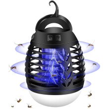 Equipamento essencial para camping: Mata-insetos portátil e recarregável com atração por luz UV, design à prova d'água para atividades ao ar
