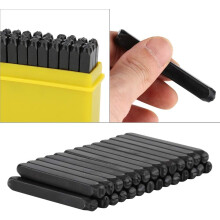 Stamping Tool Set Kit for Imprinting Metal, Stamp Kit for Creating Hand-Stamped Imprints, Steel Number and Letter Stamp Set, Hardened Carbon Steel