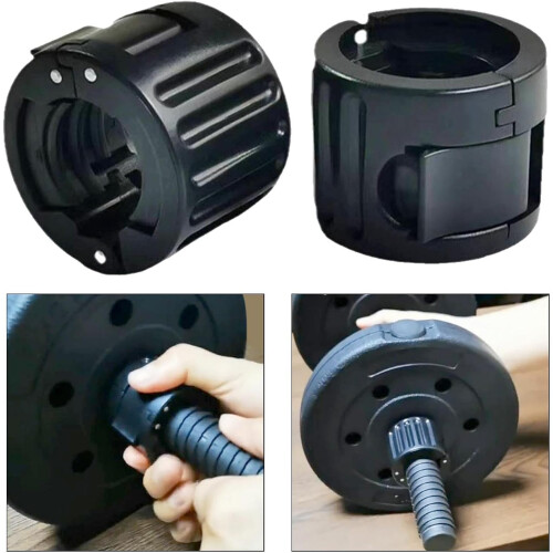 2Pcs 25mm Quick Release Barbell Clamps, Locking Weight Clips for 2326mm Bars Strength Training 2