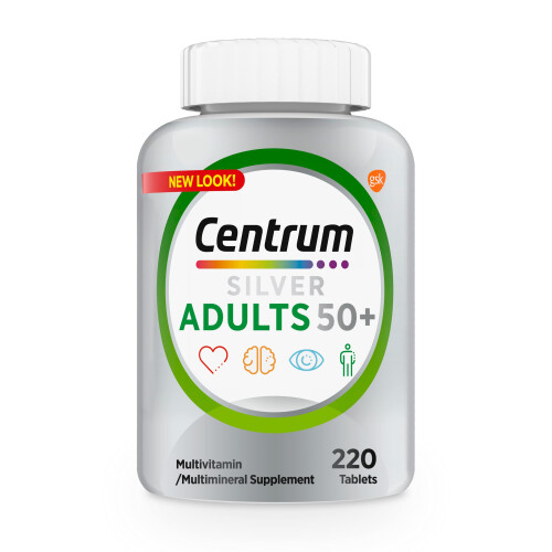 Centrum Centrum Silver Multivitamin for Adults 50 Plus, Multimineral Supplement, 220 Ct