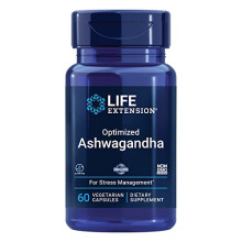 Life Extension, Optimerad Ashwagandha, 60 Vegetariska Kapslar (125 mg per Kapsel)