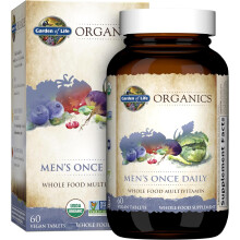 Garden of Life, Organics, Männer einmal täglich, Vollnahrungsmittel-Vitamin, 60 vegane Tabletten