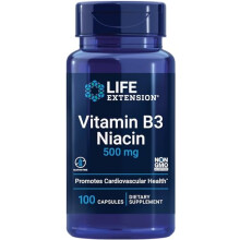 Life Extension, Witamina B3 Niacin, 500 mg, 100 Kapsułek