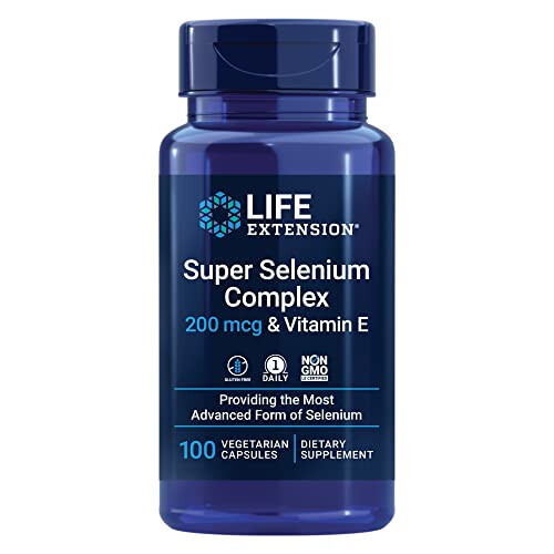 Life Extension, Complex de Selenium și Vitamina E, 200 mcg, 100 Capsule Vegetariene