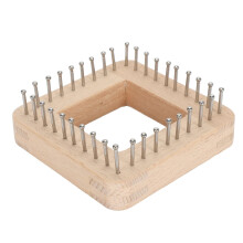 Wooden Knitting Looms, Professional Tools, Handmade Knitting Board for Weaving Hats and Scarves, for Making Padded Scarves (10 * 10 cm) 10*10 cm