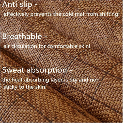 Carbonized bamboo cooling mat, doublesided, foldable, multiple sizes (120 * 95cm) 120*95cm 2