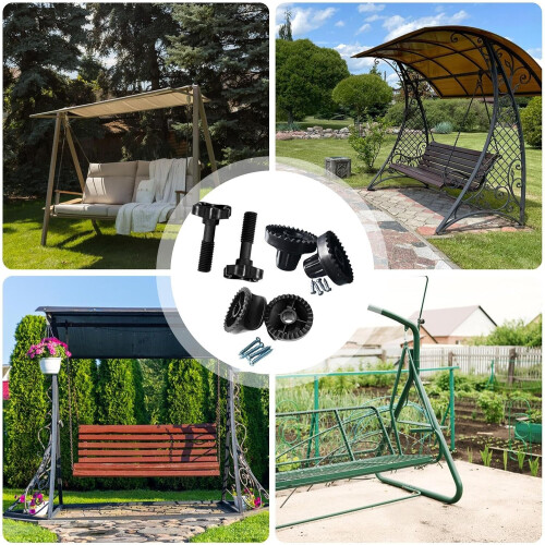 Rustproof Porch Swing Canopy Replacement with UVResistant Frame for Garden Patio Backyard 2