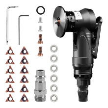 2in1 Mini Pneumatic Chamfering Tool, 30000RPM 45 Edge Tool (6R6C Inserts 6 Bearings)