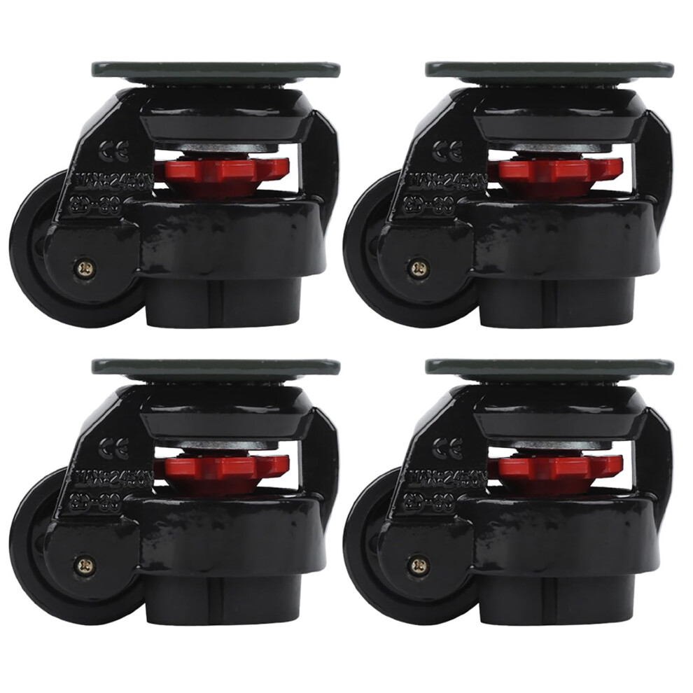 Adjustable Leveling Casters, 4Pack Heavyduty Steering Set, Swivel Plate Caster 500 Kg 9365049974011