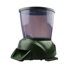 4.5L Automatic Pond Fish Feeder with Timer, Large Capacity Moisture Proof Outdoor Food Dispenser Green