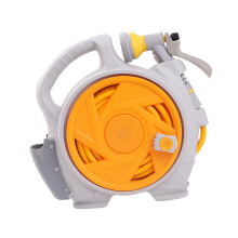 Rouleau de tuyau rétractable en PVC amélioré, 50 pieds,- Jaune