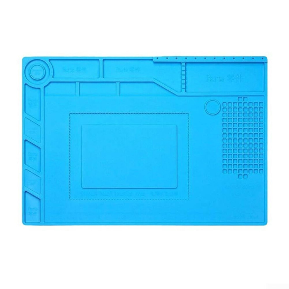 Heat Resistant Silicone Mat For Phone With Antistatic Magnetic Areas And Measurement Scale 9412369210814