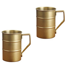 Geïsoleerde metalen koffiemokken van 500 ml voor warme en-Goud