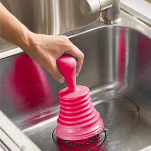 Space-Saving Design Mini Plunger, Powerful Drain Plunger For Quick Solutions, Ergonomic Grip, Effective Unclogging Tool, Universal Fit For Various Dra 1