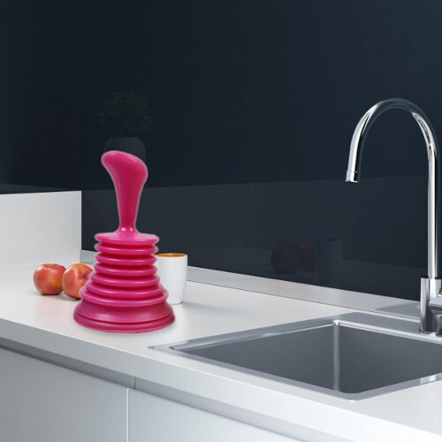 Space-Saving Design Mini Plunger, Powerful Drain Plunger For Quick Solutions, Ergonomic Grip, Effective Unclogging Tool, Universal Fit For Various Dra 2