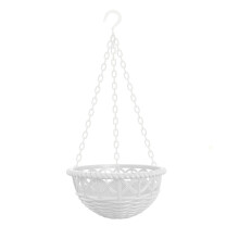 Self Watering Plant Pots for Indoor and Outdoor Use, Durable Plastic Hanging Planters with Elegant White Finish for Garden Balcony and Home Décor