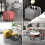 5 in 1 Multifunctional Leather Seat Cube with Swivel Casters Stackable Ottoman Stool 5