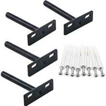 Suporte de prateleira flutuante à prova de ferrugem com design de suportes ocultos, suportes de parede robustos em aço sólido, suporte de