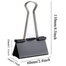 Extra große Multifunktionale Binderclips, 5,8 cm breit, langlebig und rostbeständig, ideal zum Binden von Dokumenten und für den Haushalt, 10