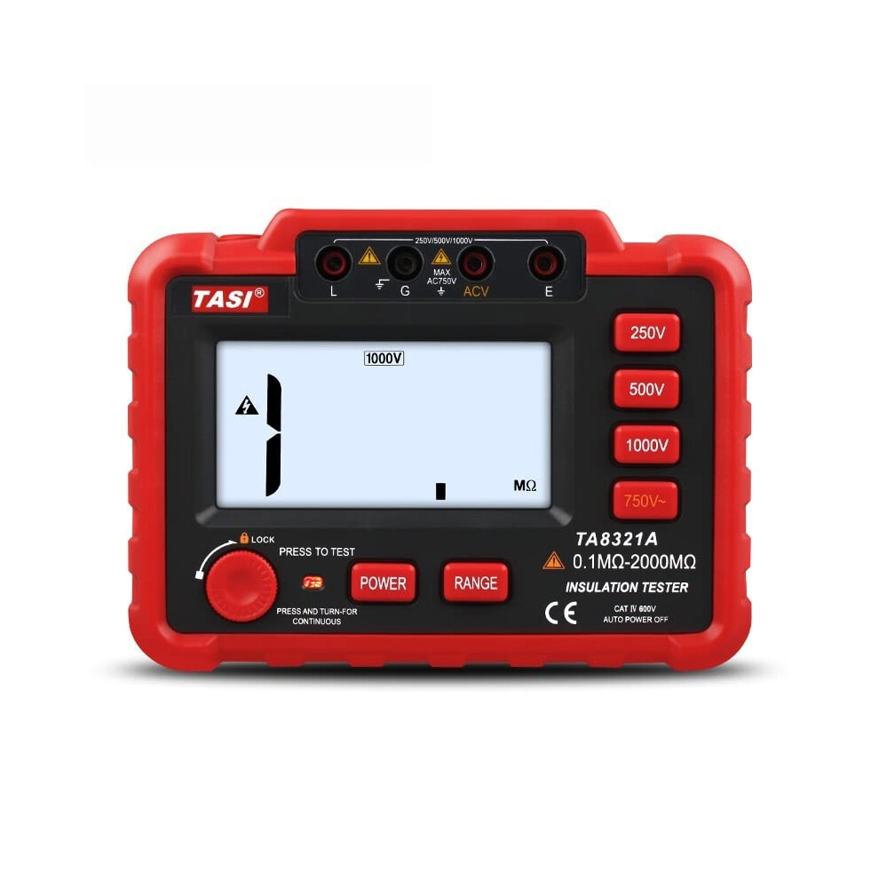 Insulation Resistance Tester 2500V Digital Megohmmeter With Hd Backlight And Alarm Function 9189345072635