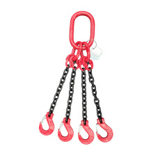 4strand stop chain, 6 mm, EN 8184, load capacity: 2.36 t, fittings EN 16772, 1 m, load hook with latch.
