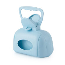 Dog Poop Scooper No Touch Cleaning with Bags Outdoor Pet Waste Picker Blue Easy OneHand Use