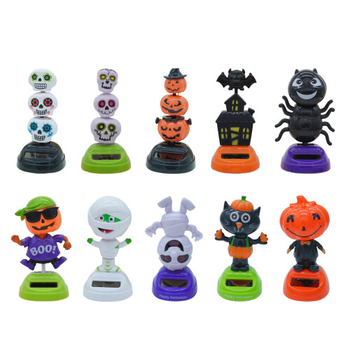 Halloween Solar Powered Dancing Toy Car-Three headed monster 1