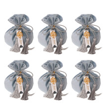 Luxurious Fabric Candy Bags Traditional Chinese-Haze Blue