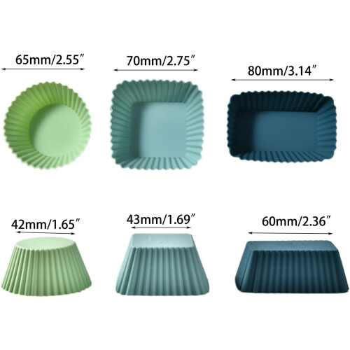 Reusable silicone muffin cups, baking molds, dishwasher safe, 24 pieces 1