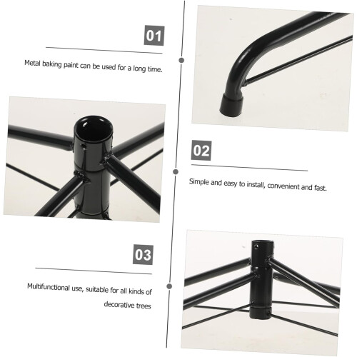 Artificial Christmas Tree Stand Black Iron 1