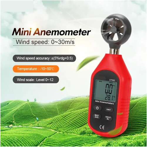 UT363BT Digital Handheld Anemometer with Bluetooth, LCD Wind Speed and Temperature Tester 2
