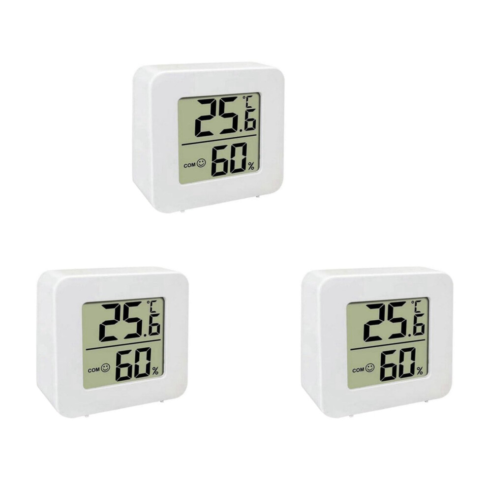 3X LCD Digital Hygrometer and Indoor Thermometer with Precision Sensor for Room Temperature and Humidity